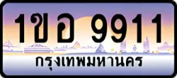ป้ายทะเบียนรถประมูล1ขอ 9911